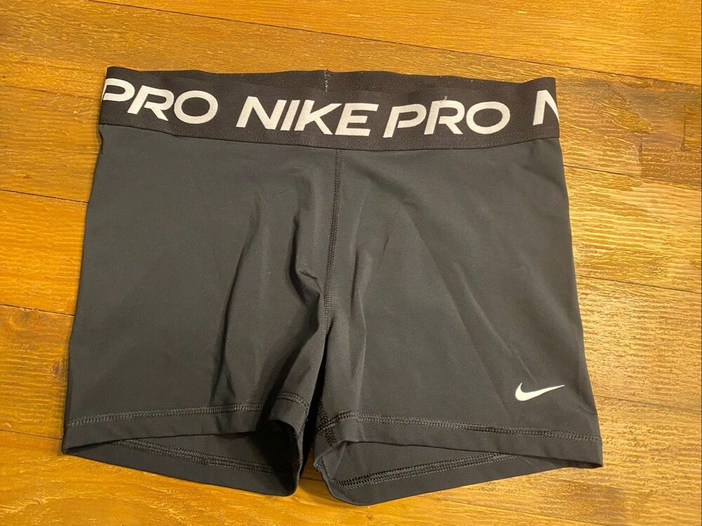 Nike L Women's Pro Compression Tights biker shorts black athletic active wear